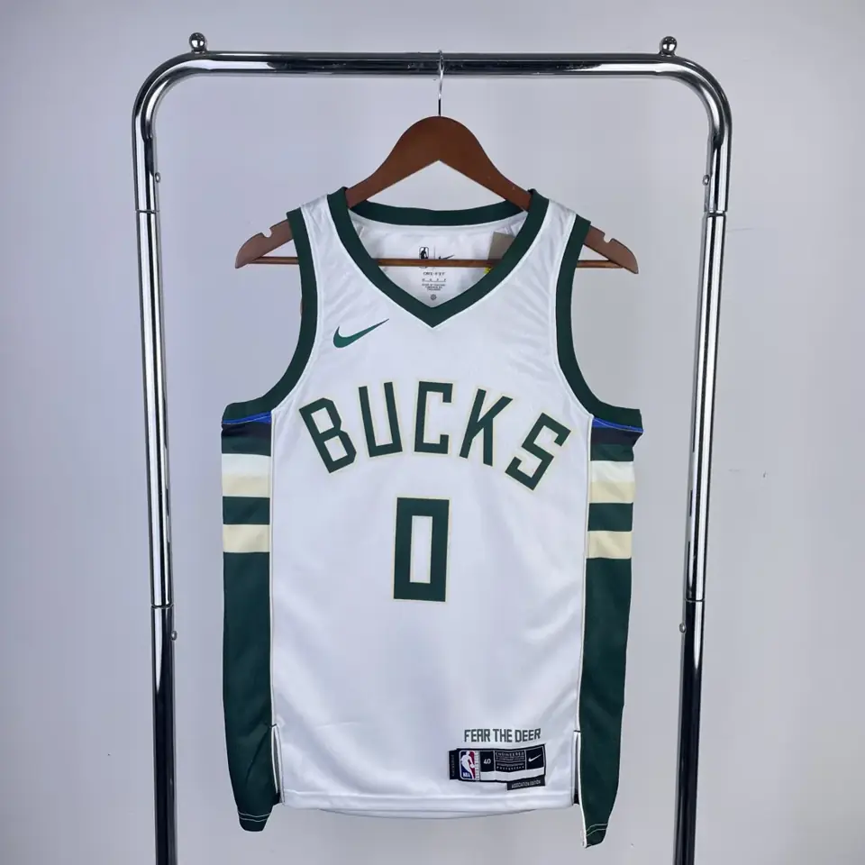 Temporada 23 Bucks local blanco número 0 Lillard