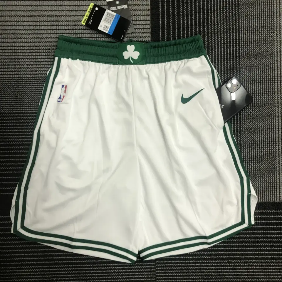 Celtics shorts de juego blancos