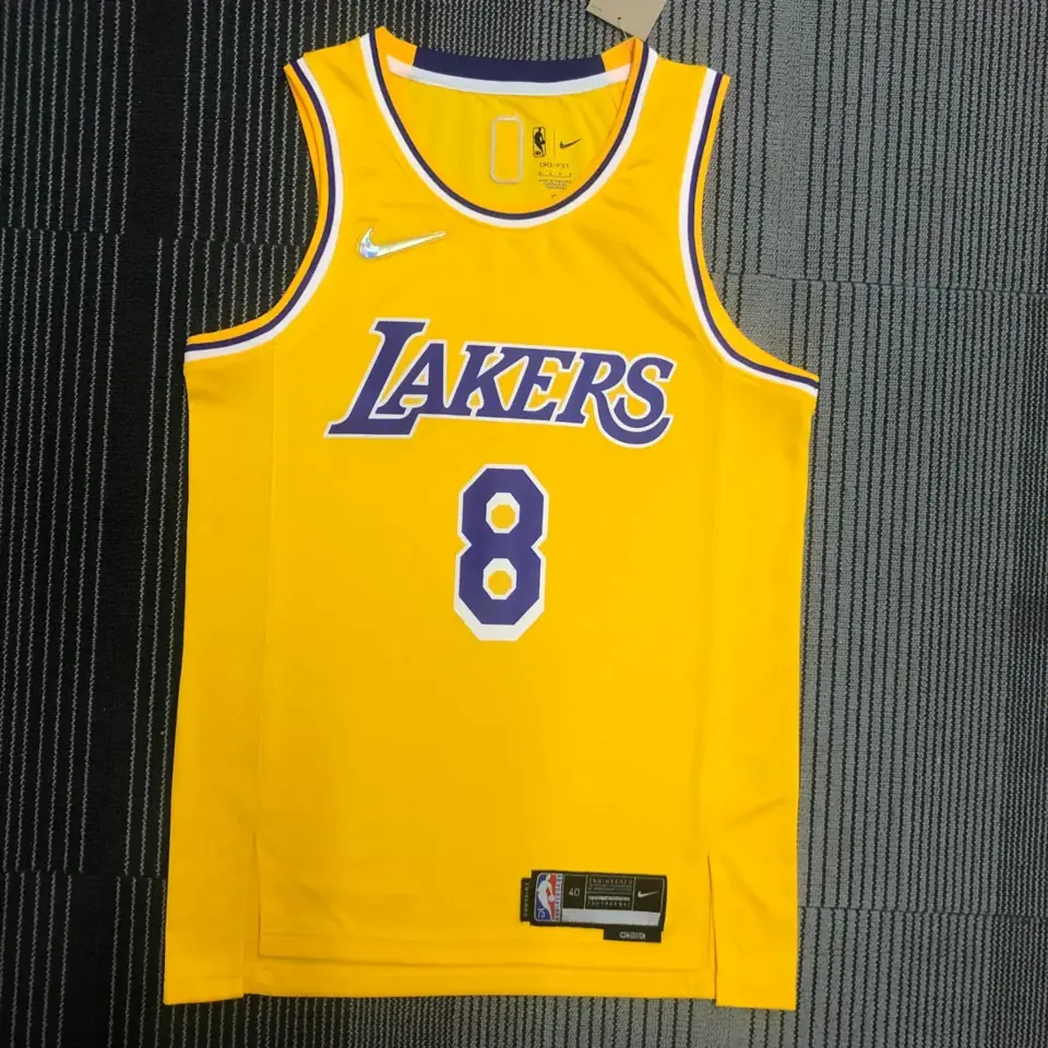 75º aniversario Lakers de Los Ángeles amarillo número 8 Kobe Bryant