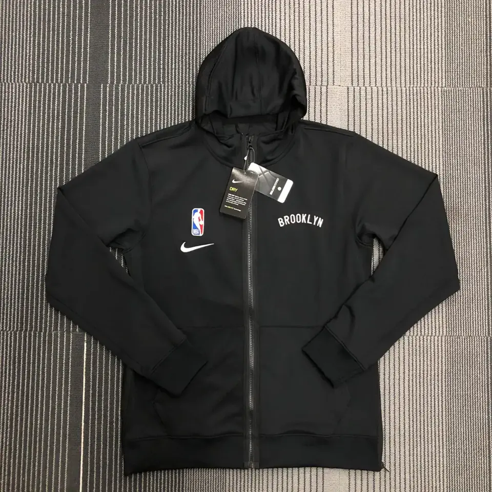 Producto auténtico de tienda oficial internacional: versión de jugador GI chaqueta de calentamiento de los Nets de Brooklyn