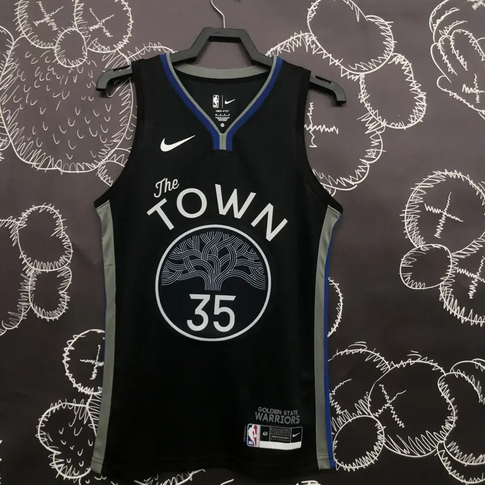 Temporada 20 Warriors negro y gris número 35 Durant