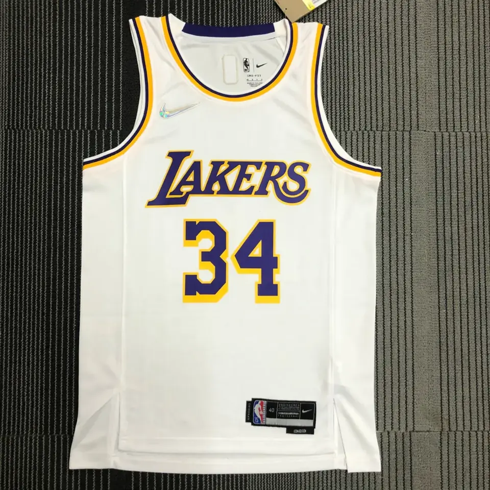 75 aniversario Lakers blanco número 34 O'Neal