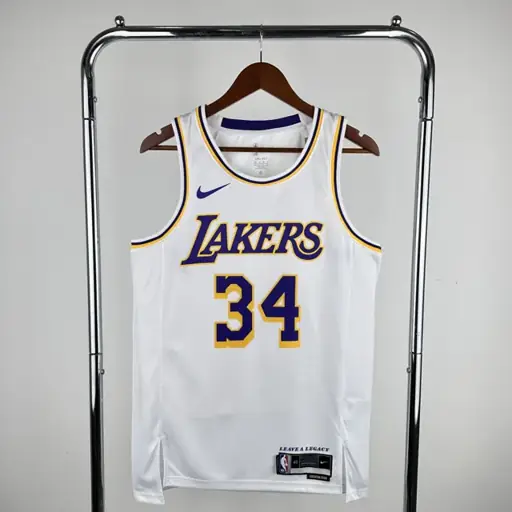 Lakers cuello redondo blanco #34 O'Neal