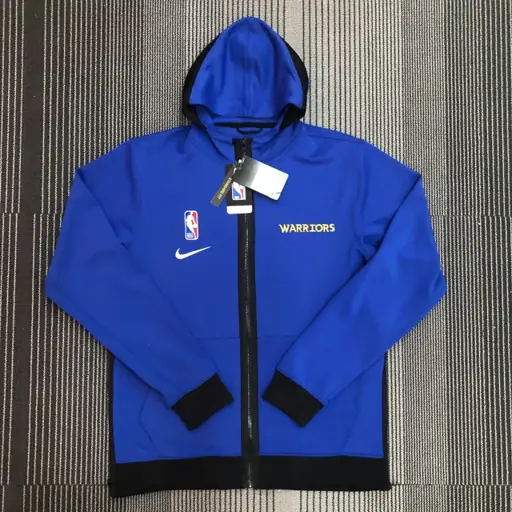 Producto auténtico de tienda oficial internacional: chaqueta de calentamiento versión de jugador GI de los Warriors de Golden State