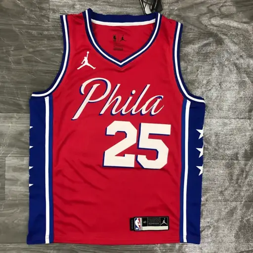Temporada 21 76ers temática Jordan rojo nº 25 Simmons