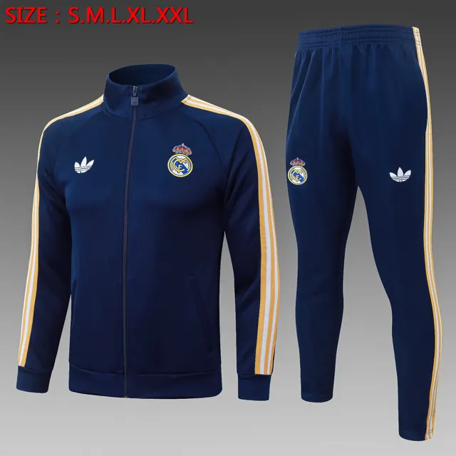 A26029# 2627 cremallera larga Real Madrid azul real oscuro - Real Madrid