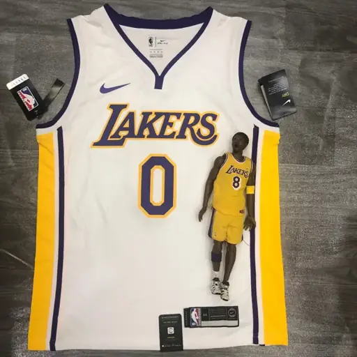 Los Angeles Lakers blanco cuello en V nº 0 Nick Young