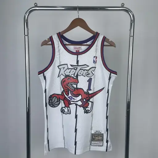 Camiseta retro MN termoimpresa: SW Toronto Raptors temporada 99 blanco nº 1 McGrady