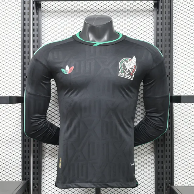 Versión jugador 26.27 México segunda equipación visitante, manga larga S-3XL