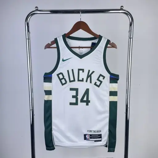 Temporada 23 Bucks local blanco número 34 Antetokounmpo