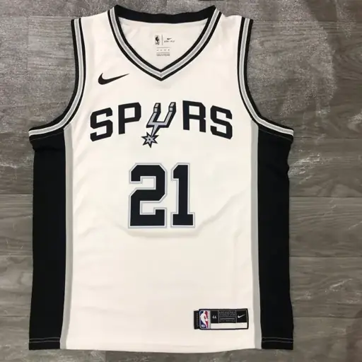 San Antonio Spurs blanco número 21 Tim Duncan