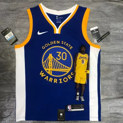 Temporada 20 Golden State Warriors cuello en V, azul, nº 30 Stephen Curry
