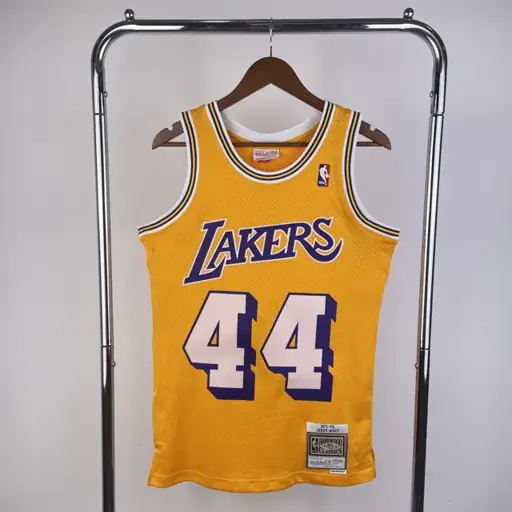 Camiseta retro termoimpresa MN: SW Lakers temporada 71/72 número 44 West