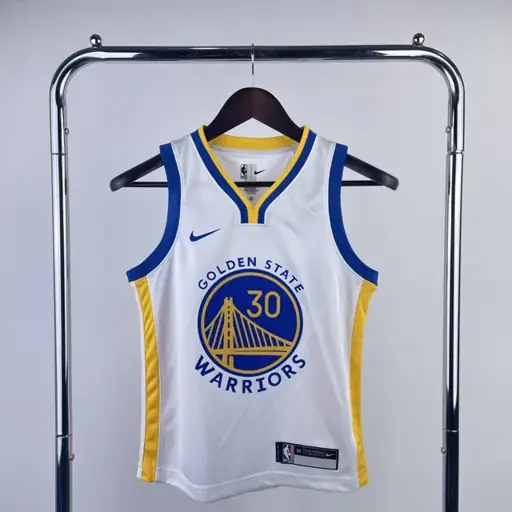 Juvenil/niños: Warriors blanco número 30 Curry