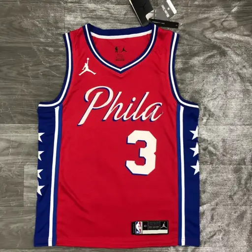 Temporada 21 76ers temática Jordan rojo nº 3 Iverson