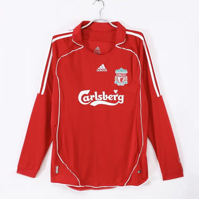 Manga larga: Temporada 2006/07 Liverpool local camiseta retro 3B