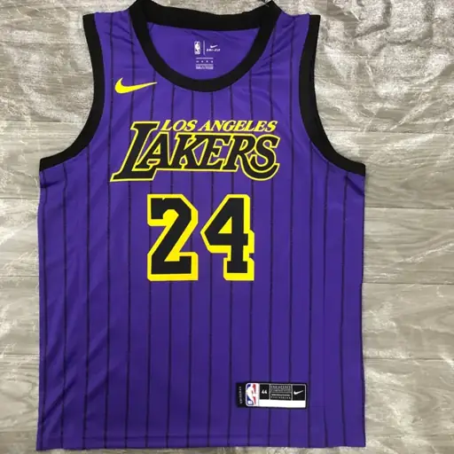 Temporada 18 Los Angeles Lakers morado Edición limitada de rayas nº 24 Kobe