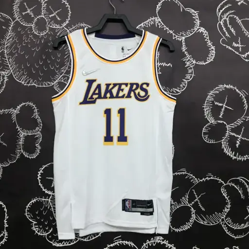 75º aniversario Lakers blanco número 11 Irving