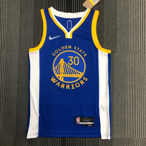 75 aniversario Warriors cuello en V azul número 30 Curry