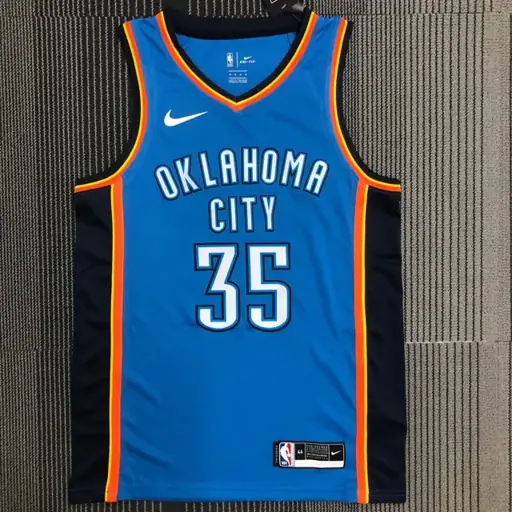 Camiseta azul de los Thunder n.º 35 Durant