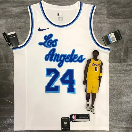 Los Angeles Lakers Noche Latina retro blanco número 24 Kobe Bryant