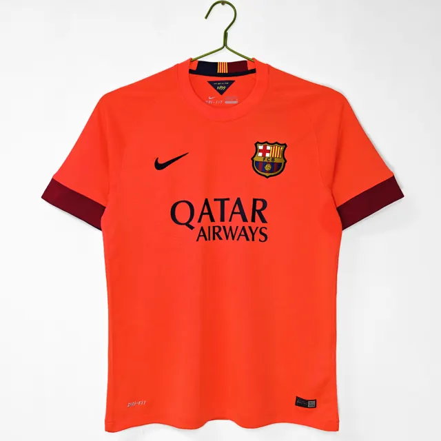 Temporada 2014/15 Barcelona visitante naranja rojizo 8A