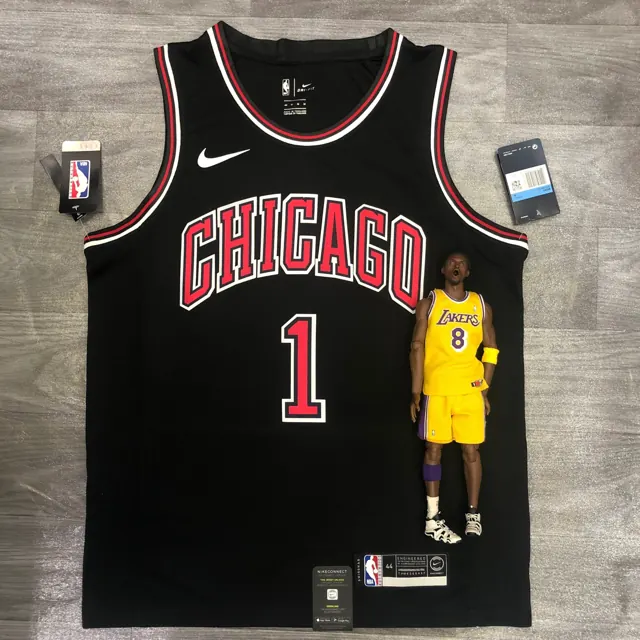 Chicago Bulls negro de cuello redondo nº 1 Rose