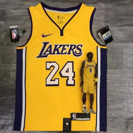 Los Angeles Lakers amarillo cuello en V nº 24 Kobe