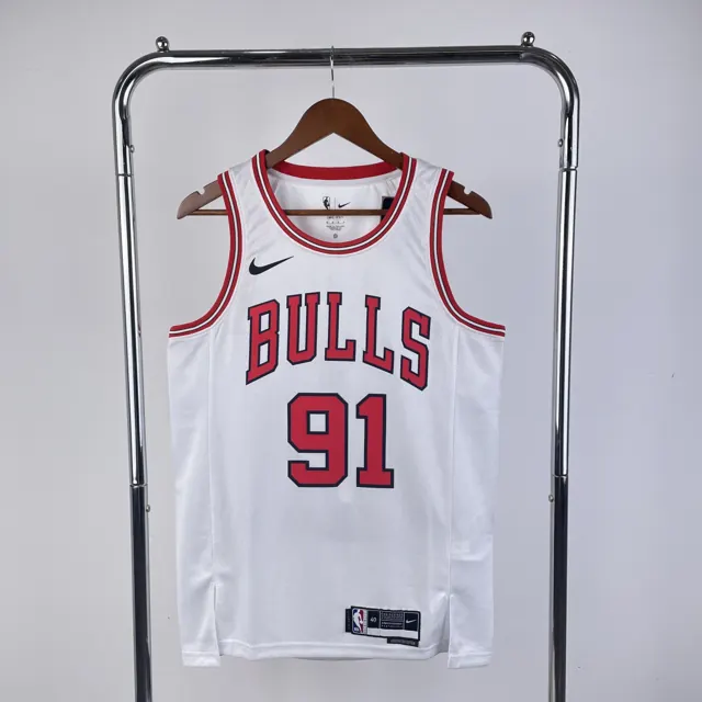 Temporada 23 Chicago Bulls blanco n.º 91 Rodman