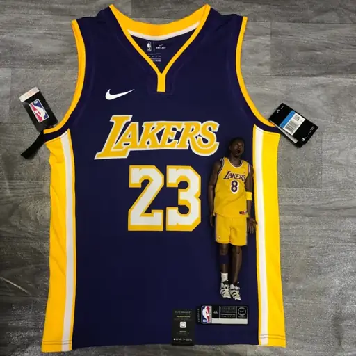 Los Angeles Lakers morado de cuello en V nº 23 James
