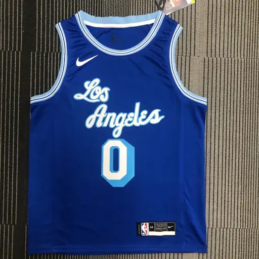 Temporada 21 Lakers retro azul nº 0 Westbrook