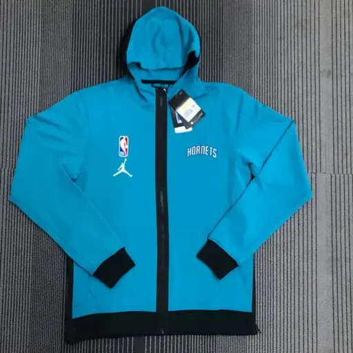 Producto auténtico de tienda oficial internacional: versión de jugador GI chaqueta de calentamiento de los Hornets de Charlotte