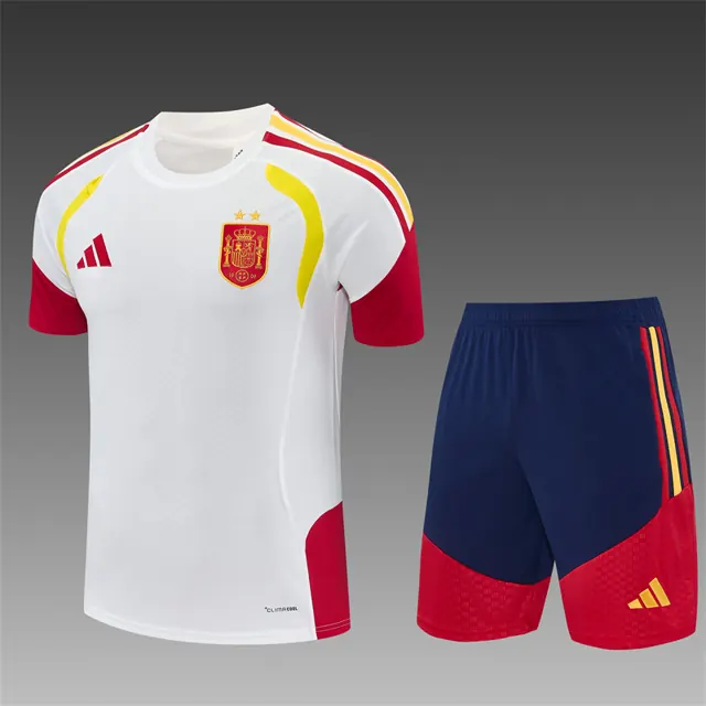 26/27 camiseta de manga corta de España blanca [dos estrellas]