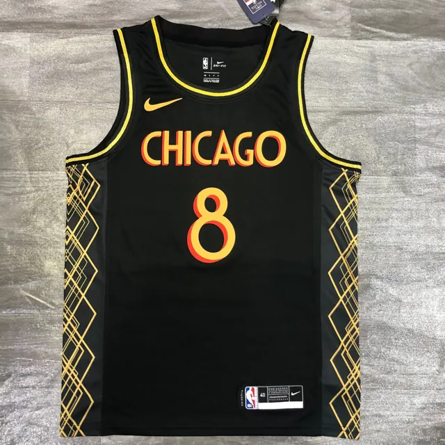 Temporada 21 Chicago Bulls camiseta Edición Ciudad n.º 8 Zach LaVine