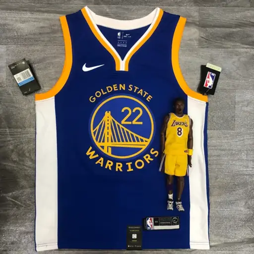 Temporada 20 Golden State Warriors cuello en V, azul, nº 22 Andrew Wiggins