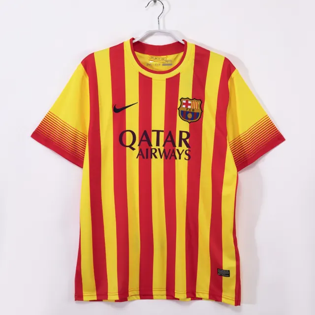 Temporada 2013/14 FC Barcelona visitante amarilla retro 5A