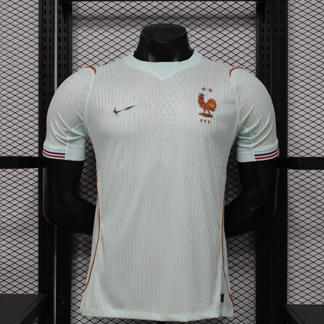 Versión jugador 26, S-3XL Francia visitante (estrellas y F bordadas)