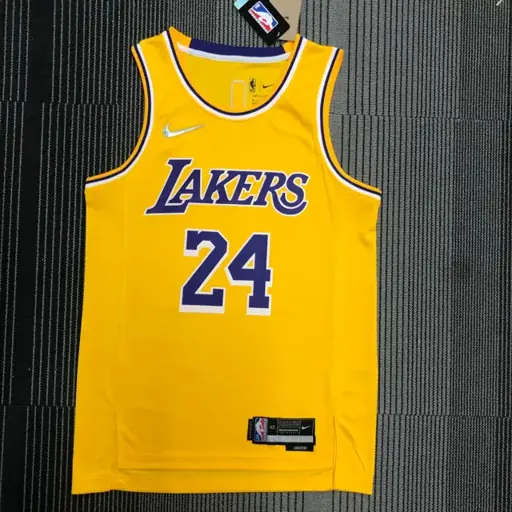 75º aniversario Lakers de Los Ángeles amarillo número 24 Kobe Bryant