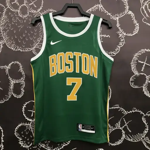 Celtics verde y dorado número 7 Brown
