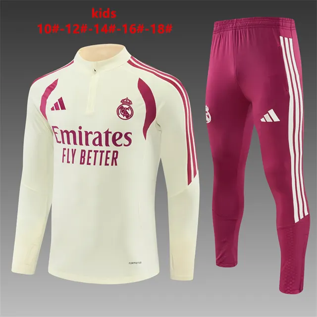 Niños 26/27 Real Madrid beige [con pantalones fucsia]