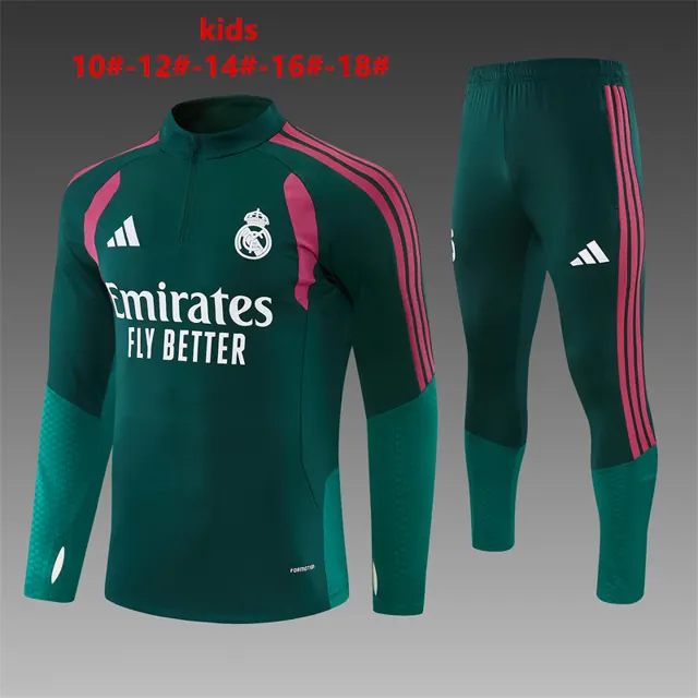 Niños 26/27 Real Madrid verde oscuro con fucsia