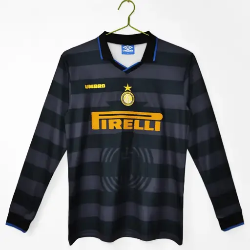 Manga larga: Inter de Milán 1997/98, segunda equipación visitante retro 3B