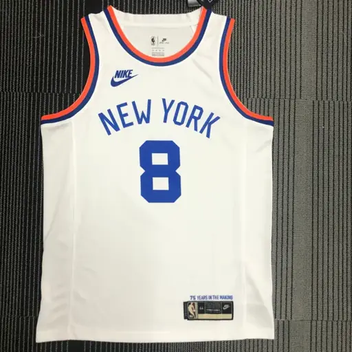 Camiseta retro 75.º aniversario de los Knicks n.º 8 Walker
