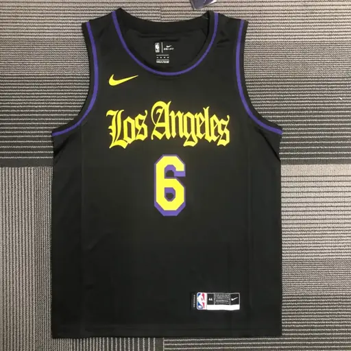 Lakers Noche Latina negra número 6 LeBron James