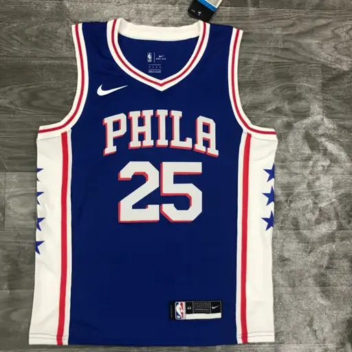 76ers cuello en V azul nº 25 Ben Simmons
