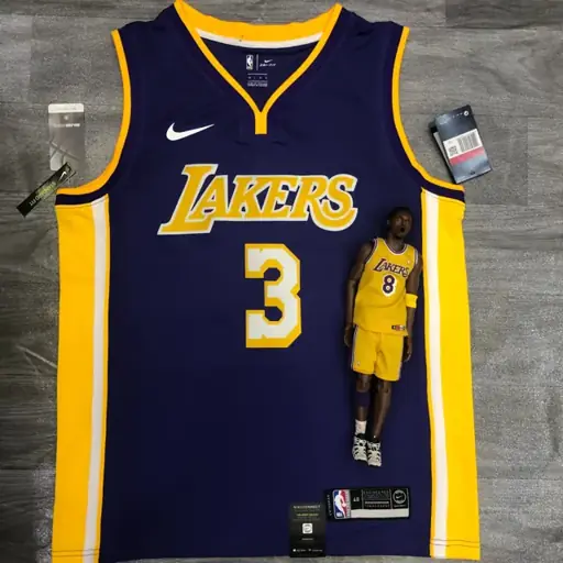 Los Angeles Lakers morado cuello en V nº 3 Anthony Davis