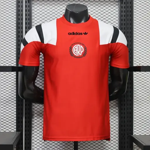 Camiseta informal retro de River Plate, roja, tallas S-3XL (26-27) · Argentina