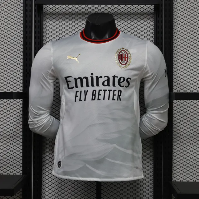 26-27 AC Milan visitante blanco de manga larga S-3XL