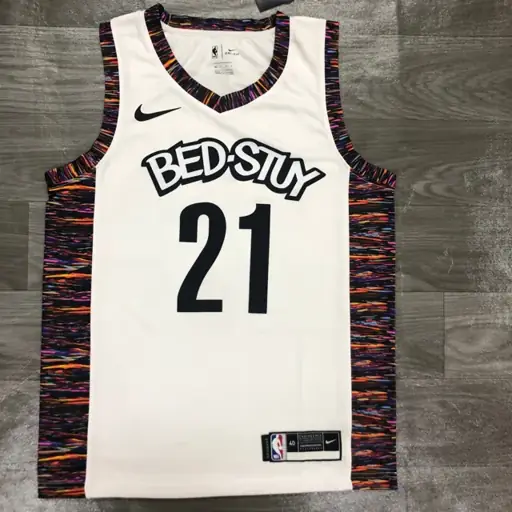 Temporada 20 Nets Edición City (camuflaje) blanco n.º 21 Aldridge