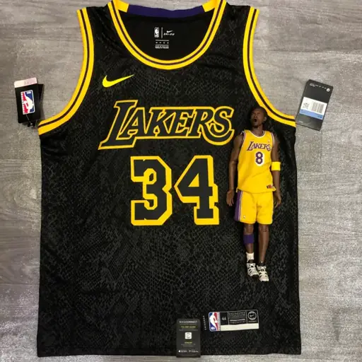 Los Angeles Lakers estampado de serpiente nº 34 Shaquille O'Neal